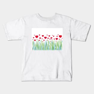 Heart Flowers Kids T-Shirt